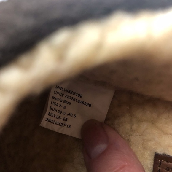 Signature by Levi Strauss Brown Men's 7/8 house slipper mules faux fur lined - Picture 4 of 6